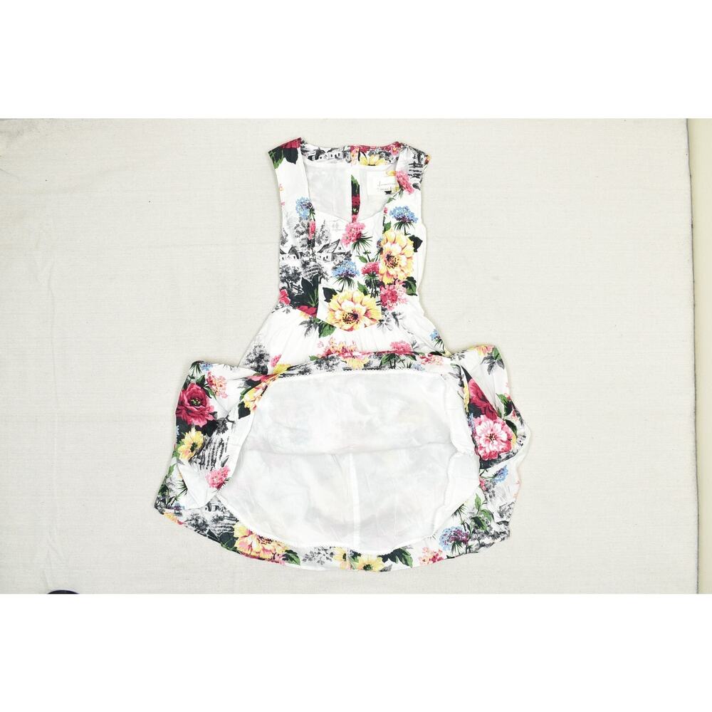 Anthropologie Women's Fit & Flare Dress Midi Floral Cotton Multicolor Size 0 - Picture 2 of 8